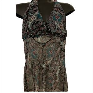 Vintage tie neck halter top Nwot